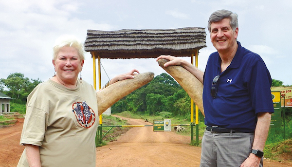 Roe Green and Robert Salata, MD, in Uganda