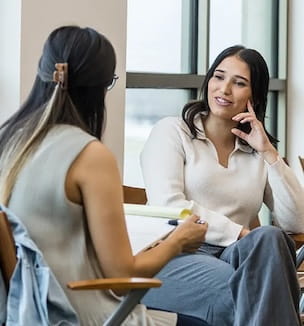 Woman coaching patient coaching.