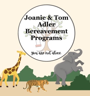 Colorful thumbnail graphic of zoo animals and Adler Bereavement Programs logo.