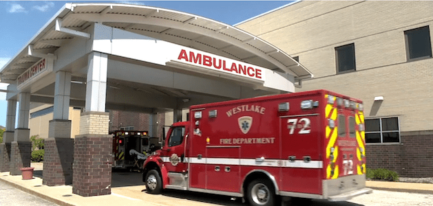 Ambulance at UH St. John Medical Center