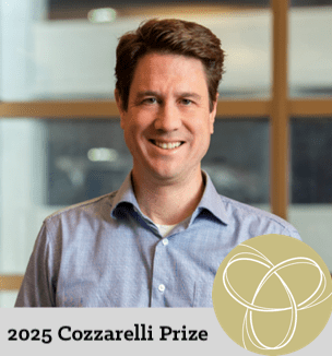 Thumbnail image of Dr. Andrew Pieper with the Cozzarelli Prize logo.