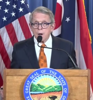 Thumbnail image of Ohio governor Mike DeWine at a podium.