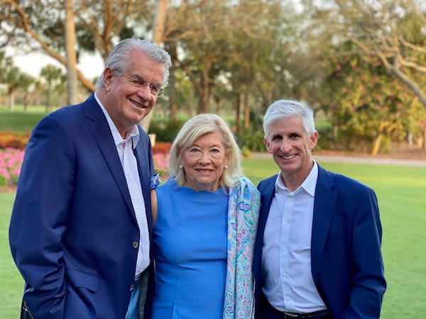 Ernie and Patti Novak with Dan Simon in 2020