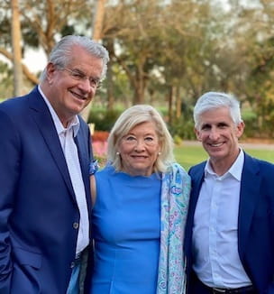 Ernie and Patti Novak with Dan Simon