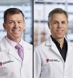 Thumbnail image of Dr. Peter Pronovost and Dr. Patrick Runnels.