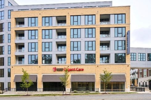 exterior photo of new UH Cleveland Heights Urgent Care