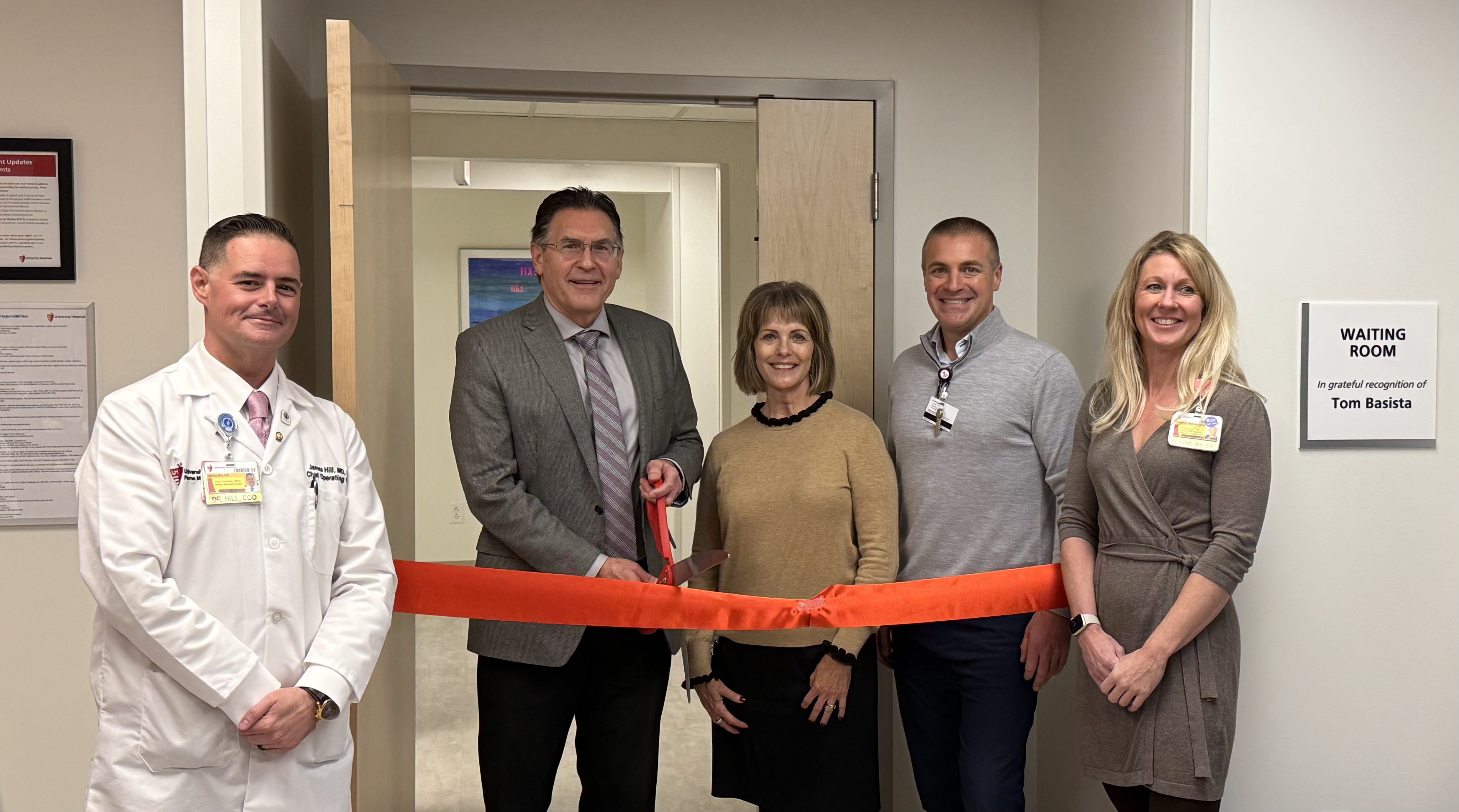 UH Parma and Parma Foundation leaders pose for ribbon cutting
