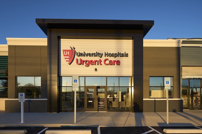 Extertior of UH Urgent Care on Ridge Road in Parma, Ohio.